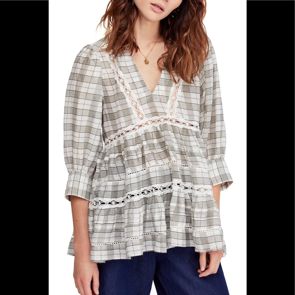 X NWT FREE PEOPLE // Time Out Lace Flowy Tunic